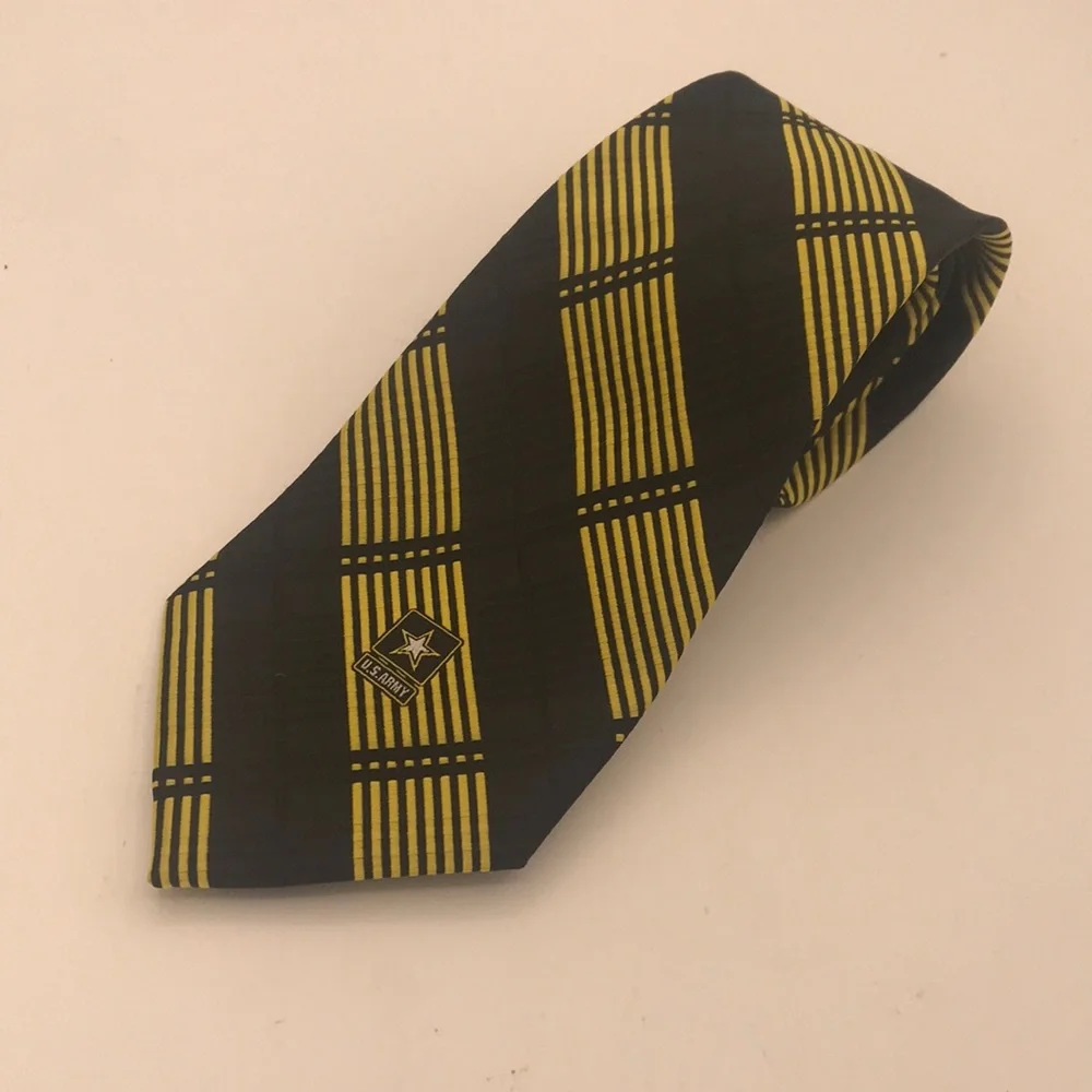 Eagles‎ Wings U.S. ARMY Mens Necktie Black Gold